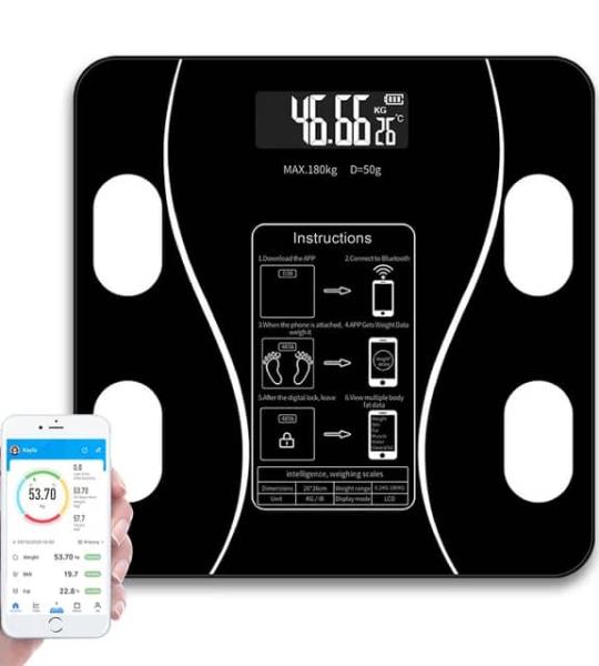 180kg Smart Body Scale(Black)- 1g accuracy